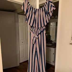 Red, White & Blue Striped Jumper